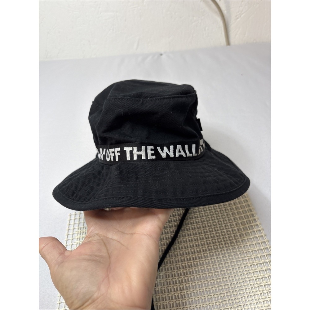 VANS Patch Bucket Unisex Hat Cotton Black White  Size S/M